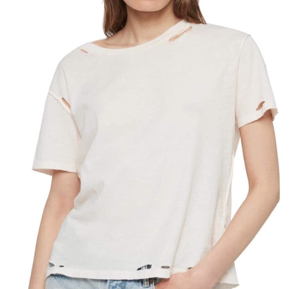 ALLSAINTS Dime Distressed V-Neck T-Shirt